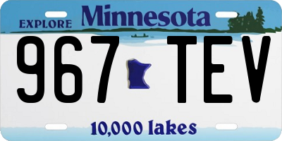 MN license plate 967TEV