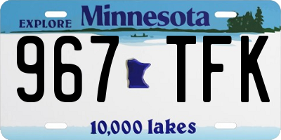 MN license plate 967TFK