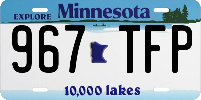 MN license plate 967TFP