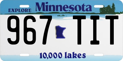 MN license plate 967TIT