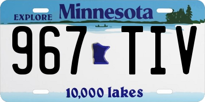MN license plate 967TIV