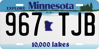 MN license plate 967TJB