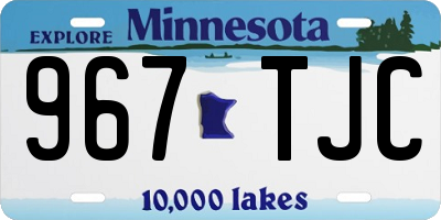 MN license plate 967TJC
