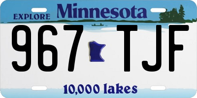 MN license plate 967TJF
