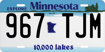 MN license plate 967TJM