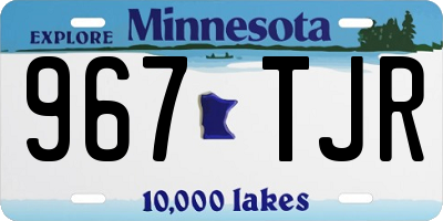 MN license plate 967TJR