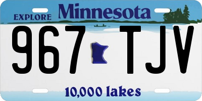 MN license plate 967TJV