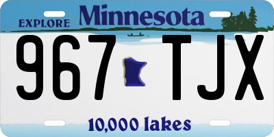 MN license plate 967TJX