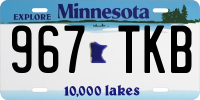 MN license plate 967TKB