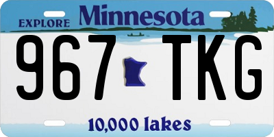 MN license plate 967TKG