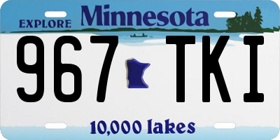 MN license plate 967TKI