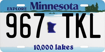 MN license plate 967TKL