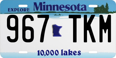 MN license plate 967TKM