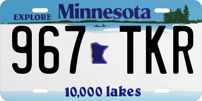 MN license plate 967TKR