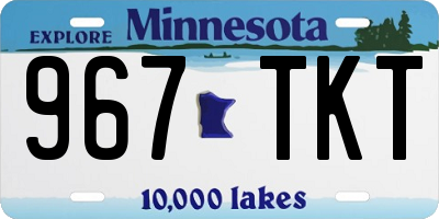 MN license plate 967TKT