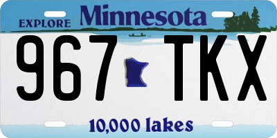 MN license plate 967TKX