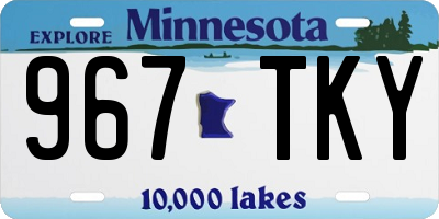 MN license plate 967TKY