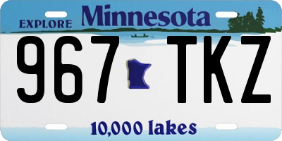 MN license plate 967TKZ