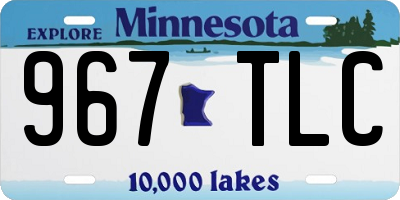 MN license plate 967TLC