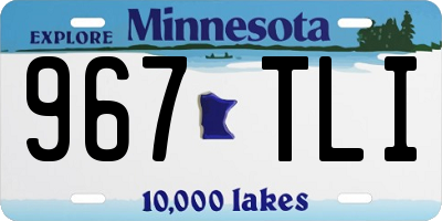 MN license plate 967TLI