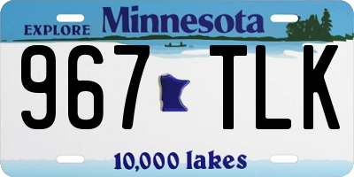 MN license plate 967TLK