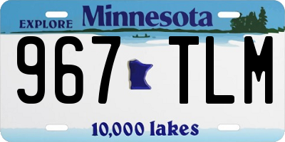 MN license plate 967TLM