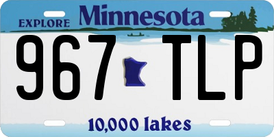 MN license plate 967TLP