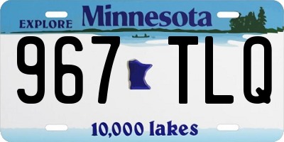 MN license plate 967TLQ