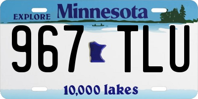 MN license plate 967TLU