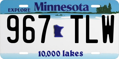 MN license plate 967TLW