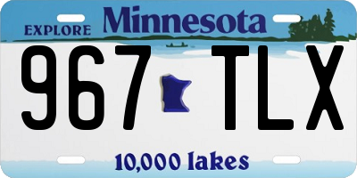 MN license plate 967TLX