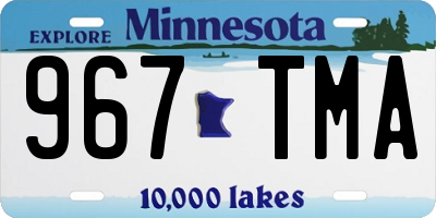 MN license plate 967TMA