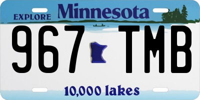 MN license plate 967TMB