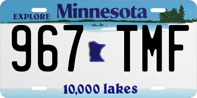 MN license plate 967TMF