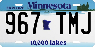 MN license plate 967TMJ
