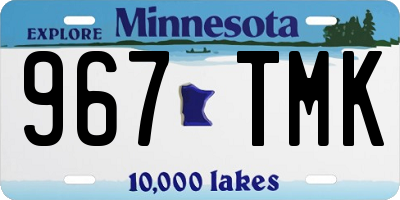 MN license plate 967TMK