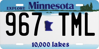MN license plate 967TML