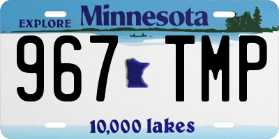 MN license plate 967TMP