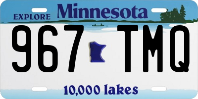 MN license plate 967TMQ