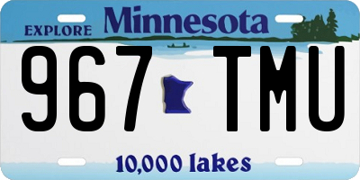 MN license plate 967TMU