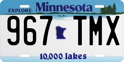 MN license plate 967TMX