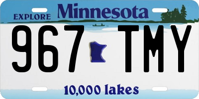 MN license plate 967TMY