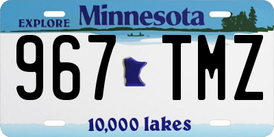 MN license plate 967TMZ