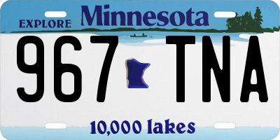 MN license plate 967TNA