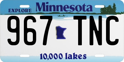MN license plate 967TNC