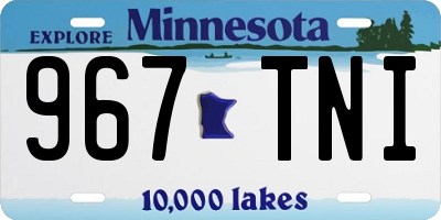 MN license plate 967TNI