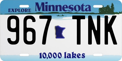 MN license plate 967TNK