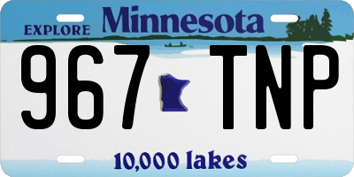 MN license plate 967TNP