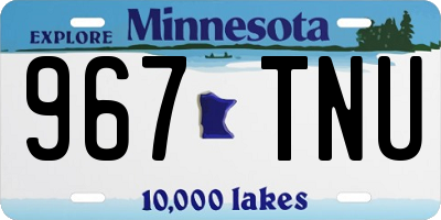 MN license plate 967TNU