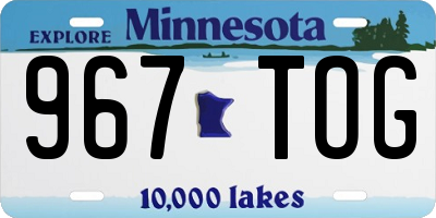 MN license plate 967TOG